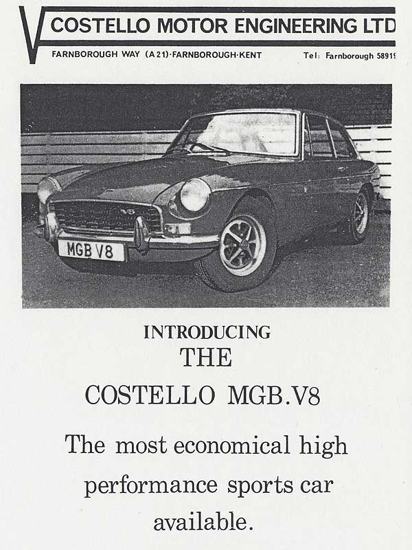 Introducing the Costello MGB.V8