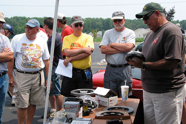 Bill Guzman shows an MGB hub adapter