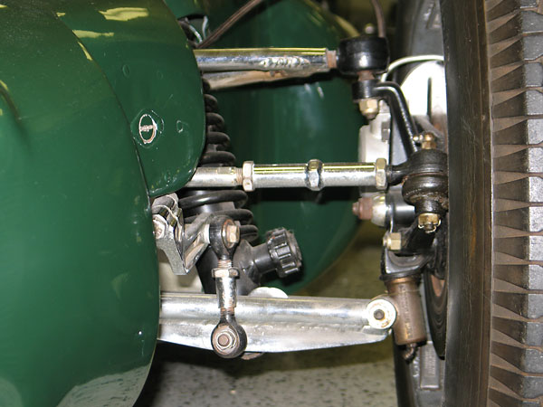 Armstrong adjustable coilover shock absorbers on all four corners.