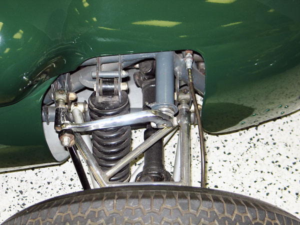 The Cooper-Climax's anti-roll bars are easily replaced, but not tuneable once installed.
