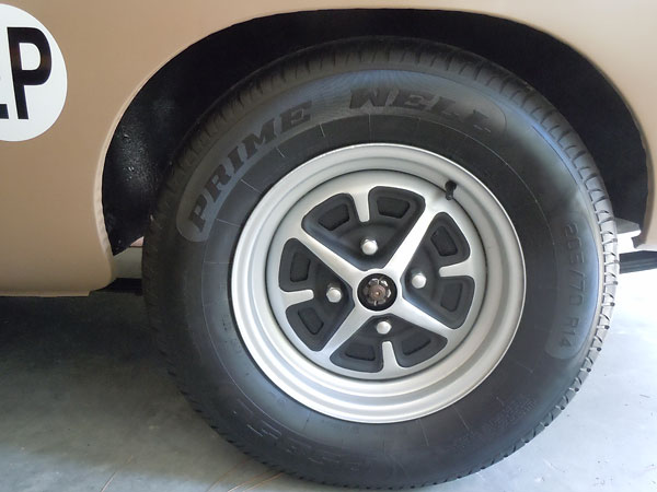 Prime Well 205/70R14 tires on stock MGB Rostyle steel wheels.