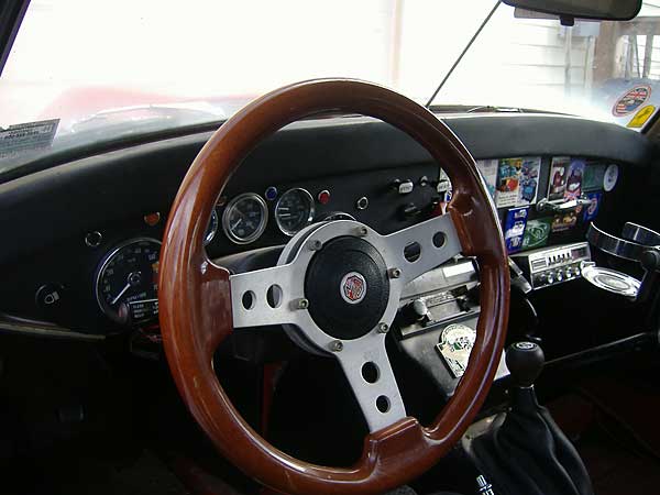 MG Midget steering wheel