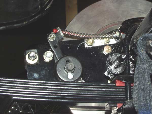 cable-actuated parking brake caliper