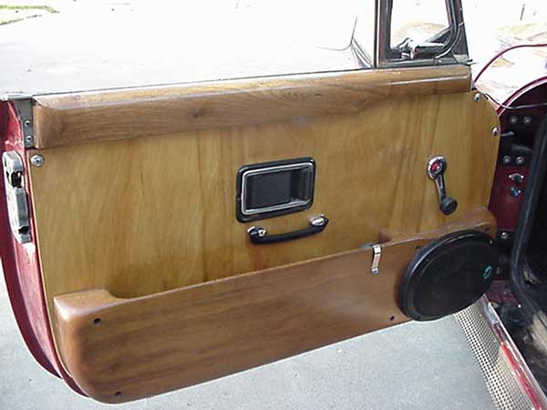MGB door panel and map pocket
