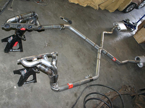 Complete dual exhaust system.