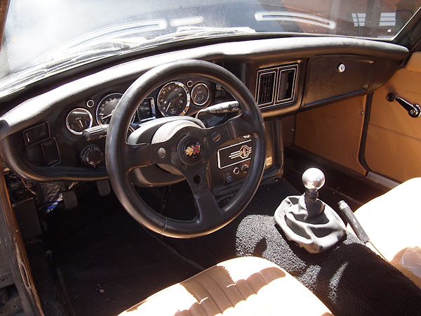 Stock dashboard, used with Mazda Miata steering column and stalk switches.
