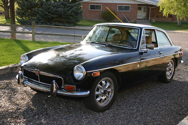 An almost completely rust-free MGB GT, sourced from California.