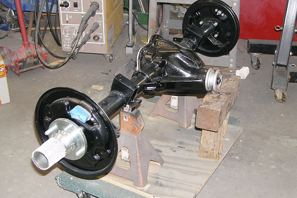 MGB tube-type (Salisbury) axle. The anti-sway bar brackets are a late-model feature.