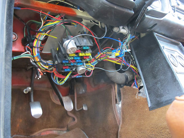 The fuseblock of a Painless Performance Products wiring harness.