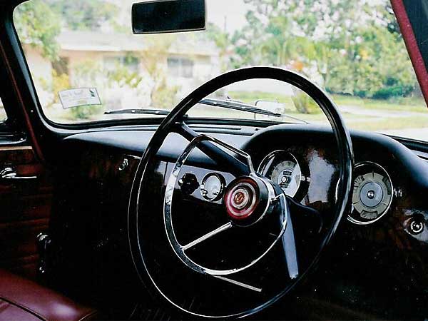 Wolseley dashboard and steering wheel