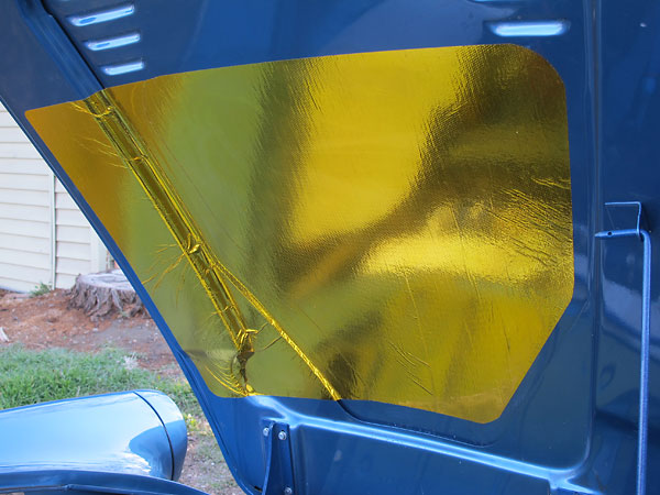 Gold foil (mylar) reflective heat shield film.