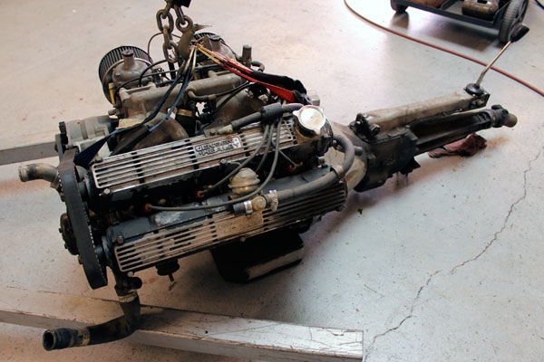 Lotus 907 engine: dual overhead cams and four valves per cylinder.