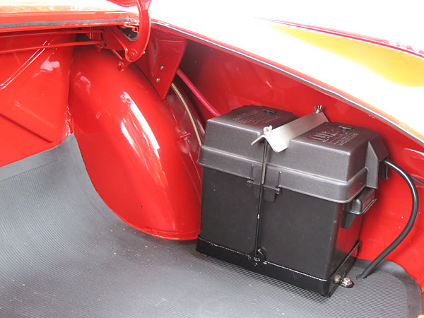 Odyssey battery, located in the trunk.