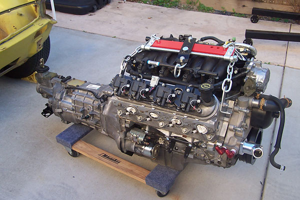Chevrolet LS1 V8 engine from a 2002 Camaro Z28.