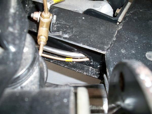 The fuel and brake lines were strategically routed to avoid exhaust heat.