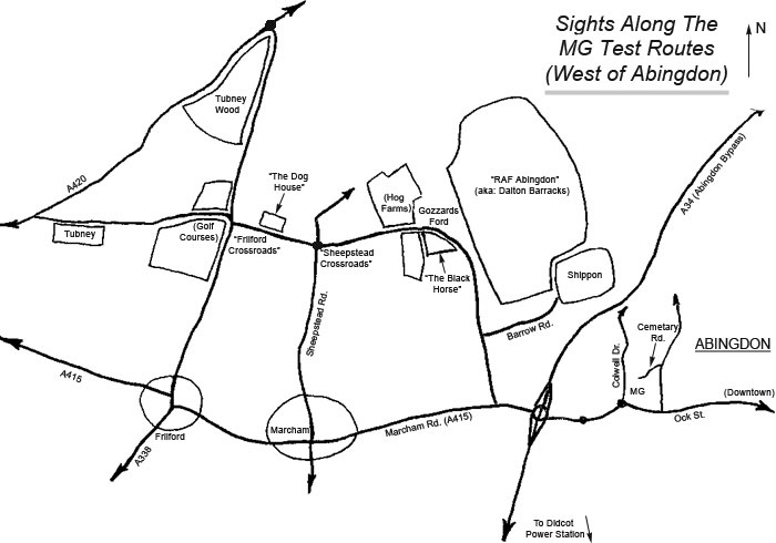 MG test route map