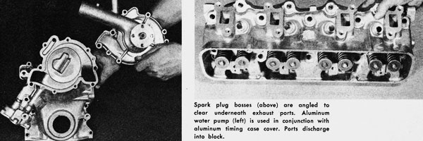 aluminum water pump is used in conjunction with aluminum timing cover