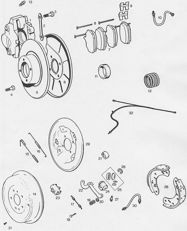 MGB GT V8 parts - Front and Rear Brakes