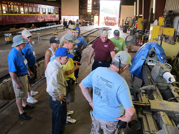 The Texas State Railway staff has to make a very high proportion of their own service and restoration parts from scratch.