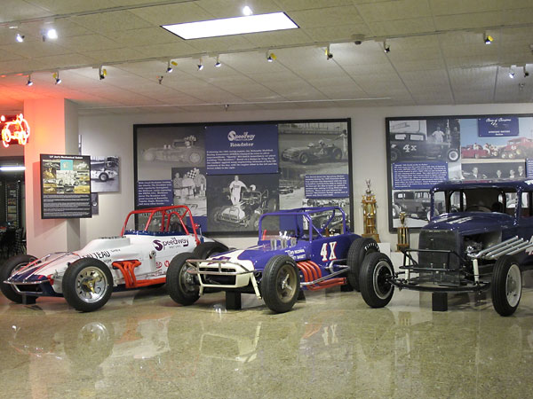 Speedway sprint cars: 4X Sedan, The Roadster, Mechanical Rabbit