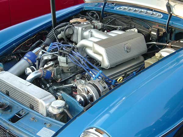 Kelly Stevenson MGB V8 has Fuel Injection